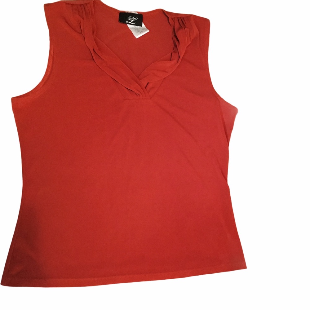 Beautiful fall burnt orange sleeveless top